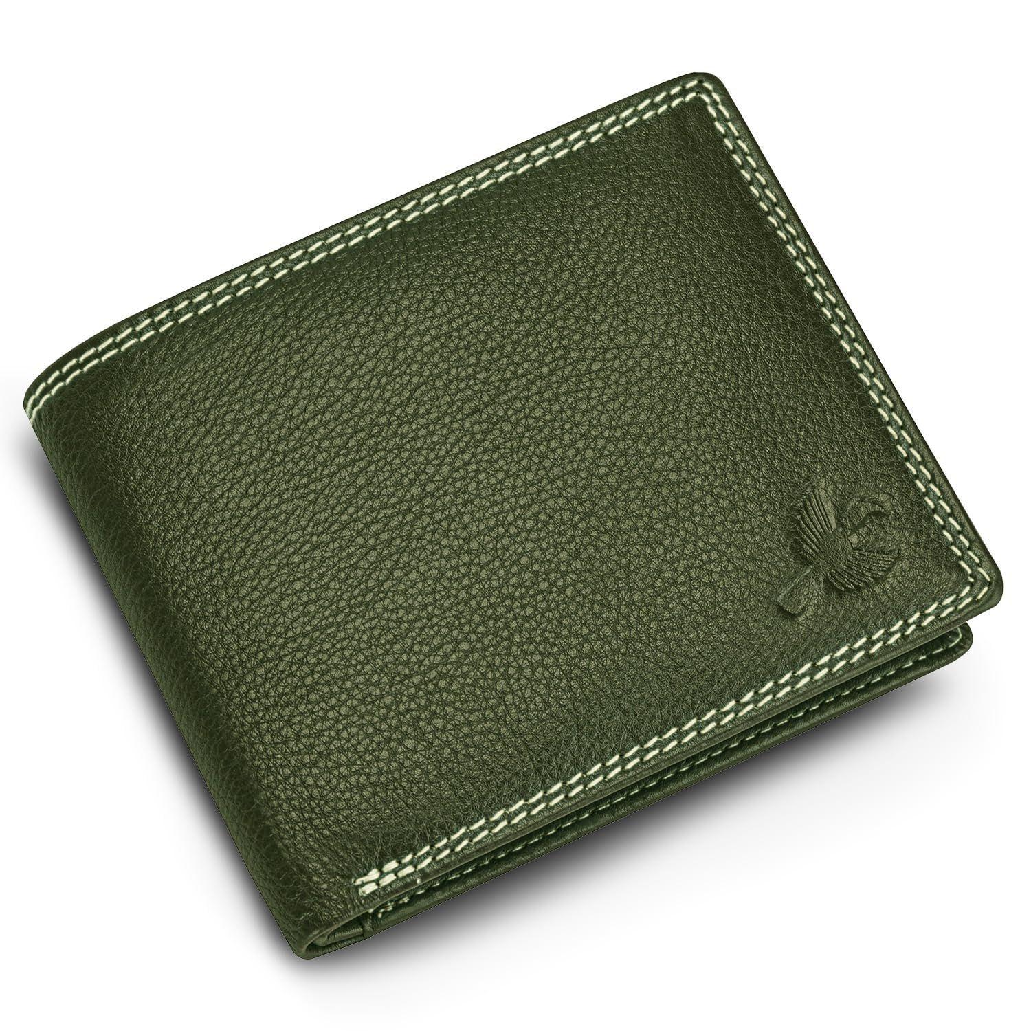 Stella оливково-зеленый кошелек из натуральной кожи для мужчин — фото 2