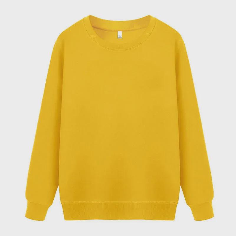 Men's Autumn Round Neck Long Sleeve Sweatshirt - Simple Print, Solid Color