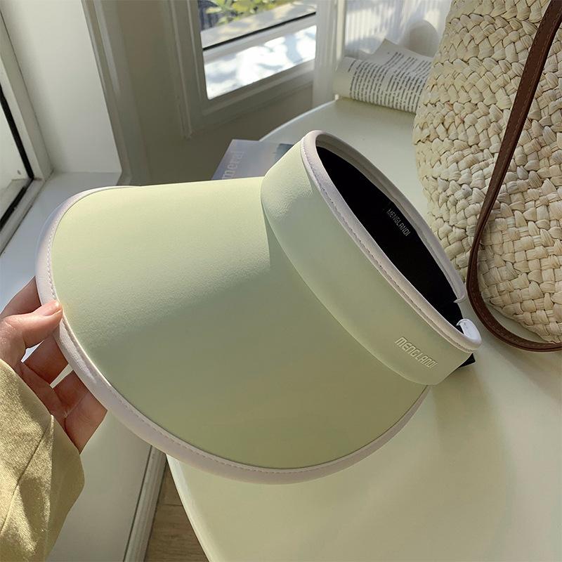 Upf50 Sun Hat Women'S Sun Protection Large Brim Sun Hat Empty Top Summer Cool Hat Uv Protection Face Protection