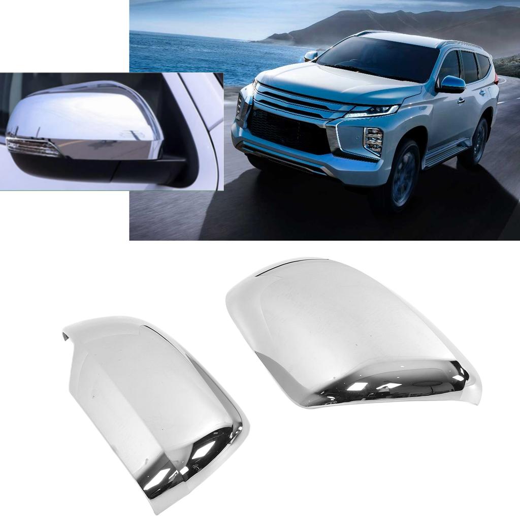 2pcs Side Rearview Mirror Cover Trim Replacement for Pajero SportCelsiusMontero SportCelsiusShogun Sport 2017‑2021