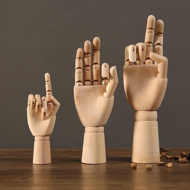 Figure Sketch Model Joints Can Be Moved Art Cartoon Sketch Human Figure Model Wooden Hand Tabletop Decoration