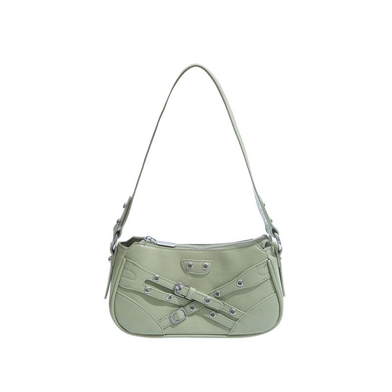 Slack Underarm Bag Women's 2025 Spring New Fashion Locomotive Small Square Bag Lazy Wind High Wisdom One Shoulder Crossbody Bag