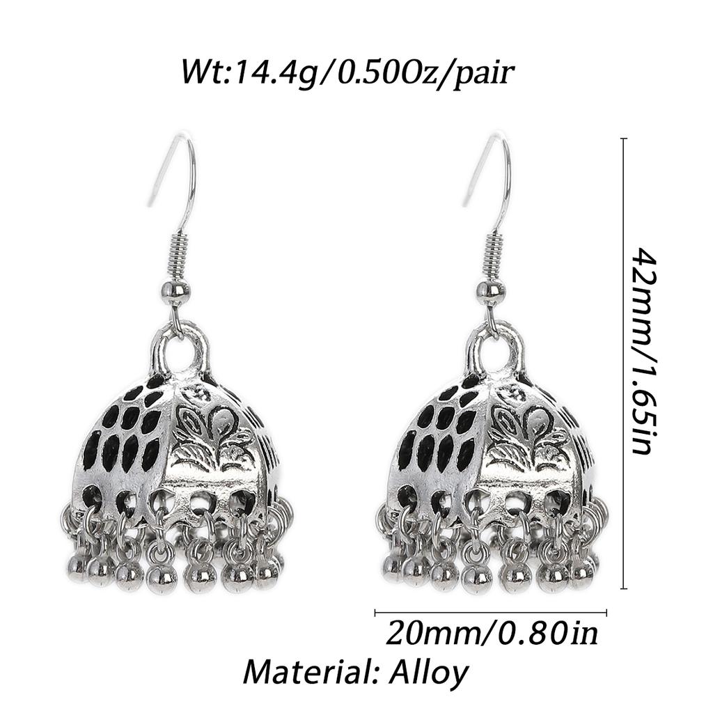 Pendientes Piercing Indian Zircon Jhumka Tassel Earrings Women Accessories Kolczyki Copper Color Earring Trendy Party Ear Rings