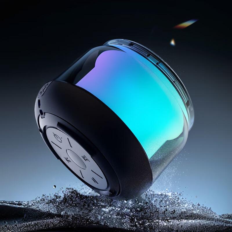 Seven-Color Dazzling Light Bluetooth Travel Speaker - S100: High-Appearance, Low-Frequency Sound with Ambient Light.
