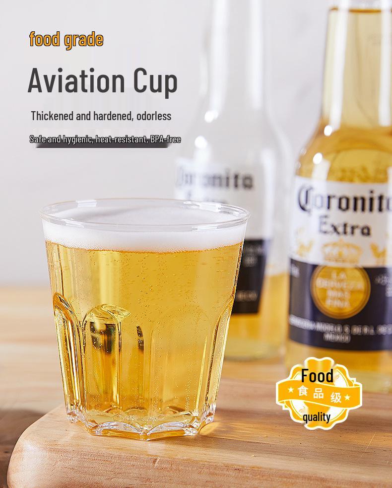 240ml Transparent Hard Plastic Aviation Cup with Customizable Logo