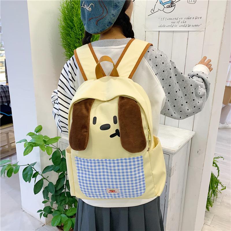 Schoolbag1011 cute cartoon doll shoulder bag girl versatile autumn and winter leisure out bag large capacity handbag