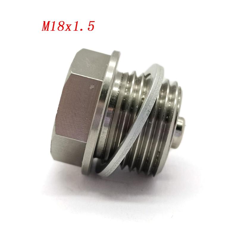 M18x1.5 Stainless Steel Neodymium Magnet Drain Plug Oil Drain Screw Car Accessories