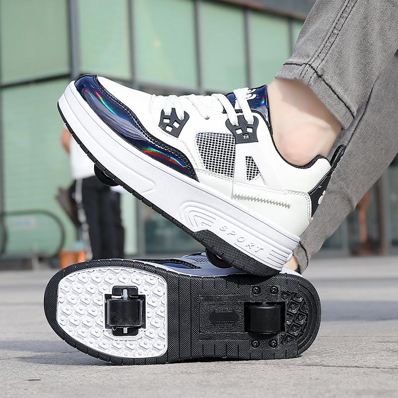 Runaway Shoes Double Wheel Invisible Student Roller Skates Flying Shoes Walking Boys with Wheels Children's Shoes