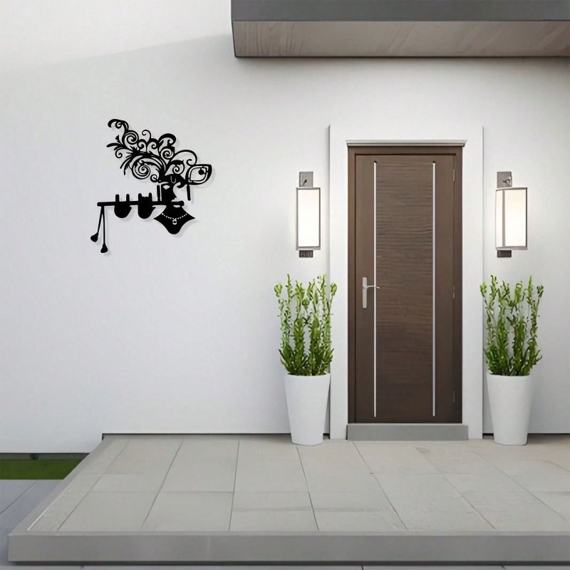 Metal Penguin Wall Art Geometric Vintage Decor Living Room