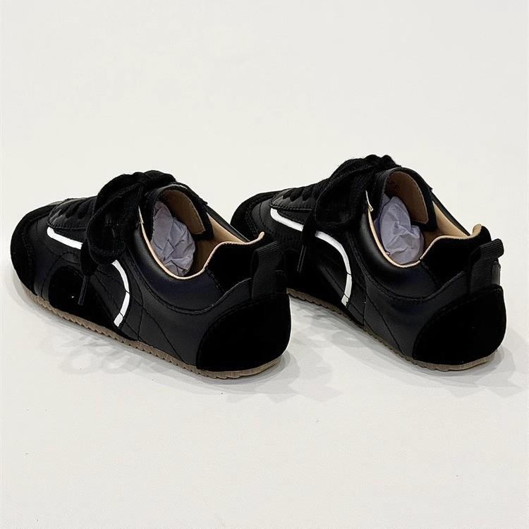 Retro Contrasting Color Splicing Flat-bottomed German Training Shoes for Women's 2025 New Niche Fashion Versatile Casual Sports Forrest Gump Shoes