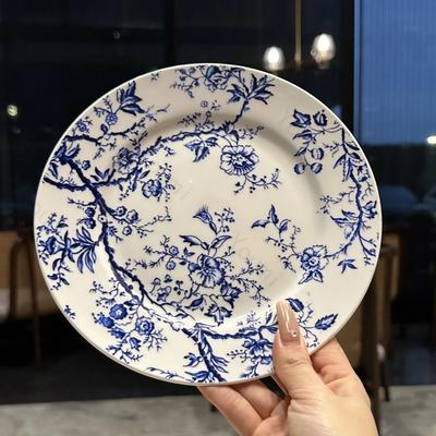 Retro French Style Ceramic Plates Light Luxury Restaurant Dessert Home Plate Delicious Dishes Dining Plate Exquisite Tableware
