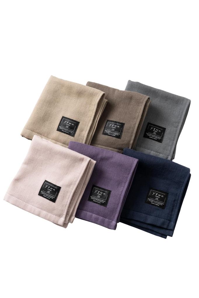Imabari Towel, Premium San Joaquin Cotton Hand Towel Set of 6, with Tags, 6 Colors, Gauze Front, Terry Cloth Back, Yawn Design. A slightly luxurious,
