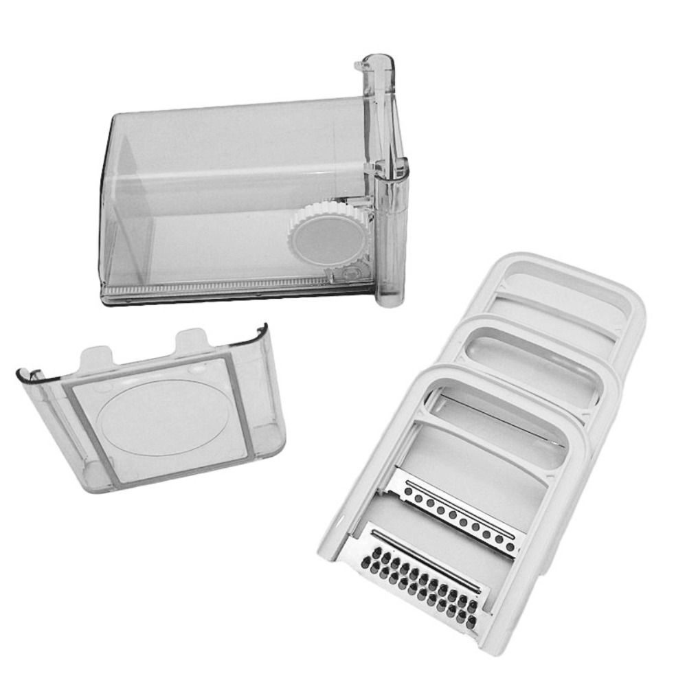Plastic Cheese Slicer with 3 Metal Blade Cheese Grater Butter Box Cheese Chopper Bread
