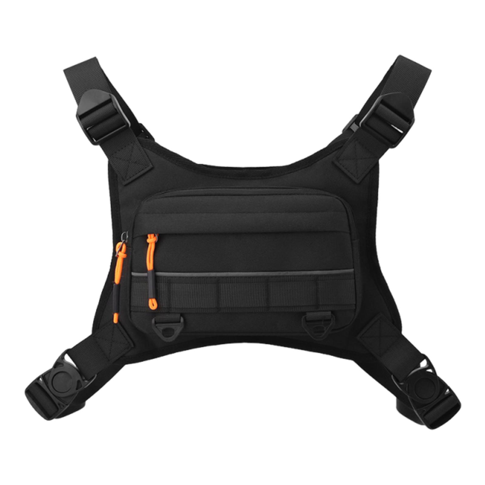 

Water-Resistant Waist Bag with Reflective Strips Shockproof Cycling Backpack Breathable for Snowboarding Running & Streetwear чорний