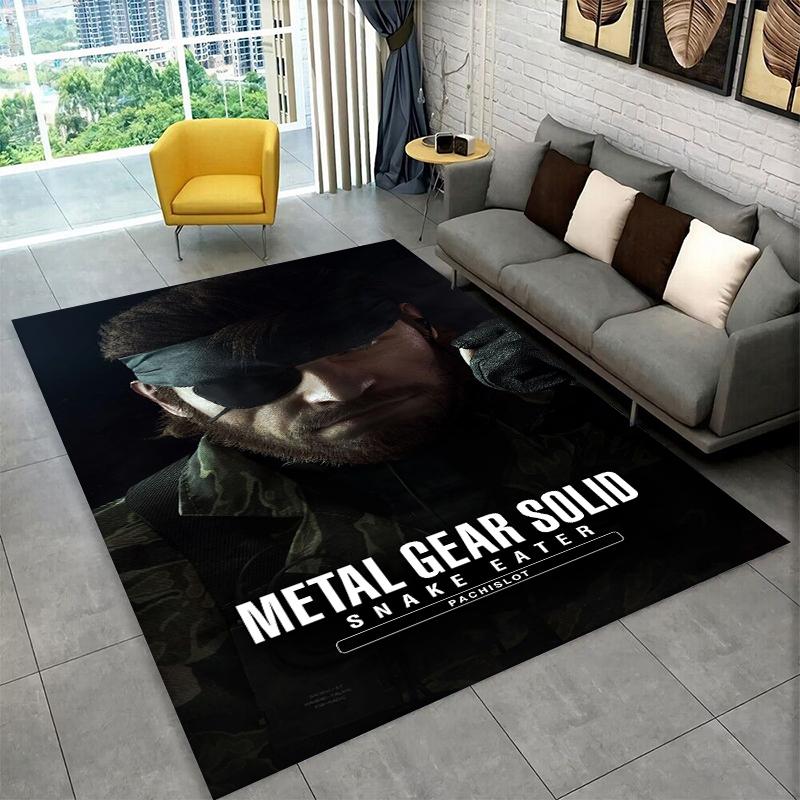 Game Metal Gear Solid Cartoon Non-Slip Area Rug for Living Room,Bedroom,Playroom,Soft Carpet Floor Mat Home Decor Rug Kids Room