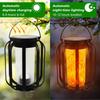 Solar Flameless , Solar Outdoor Light With Base, 4 Modes, With Tripod, Can Be Hung Or Placed,for Camping, Garden Decor