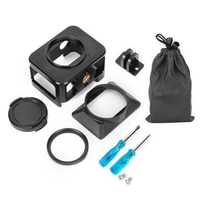 PU387B Aluminium Alloy Camera Protection Cage with UV Filter Lens Hood Sports Cameras Accessory for