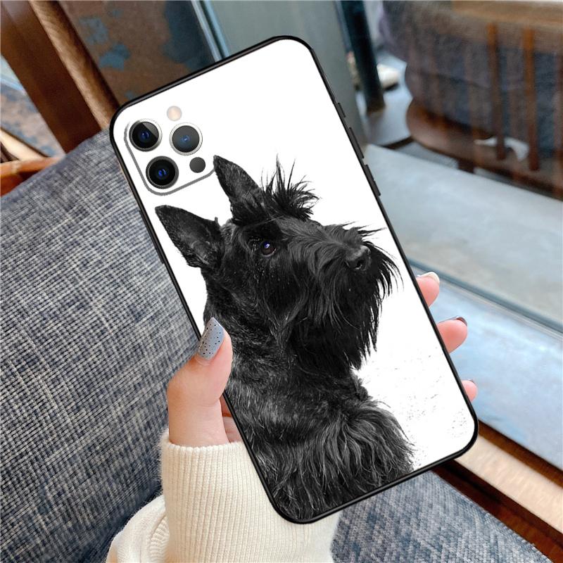 

Милый Чехол Для Телефона С Шотландским Терьером Для iPhone 16 14 13 12 11 15 Pro Max 12 13 mini XR 15 16 Plus 16e Защитная Крышка iPhone 11