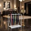Metal Umbrella Stand Exposed Frame Water-Collecting Tray Umbrella Stand Entryway Organizer Rectangular Household Storage