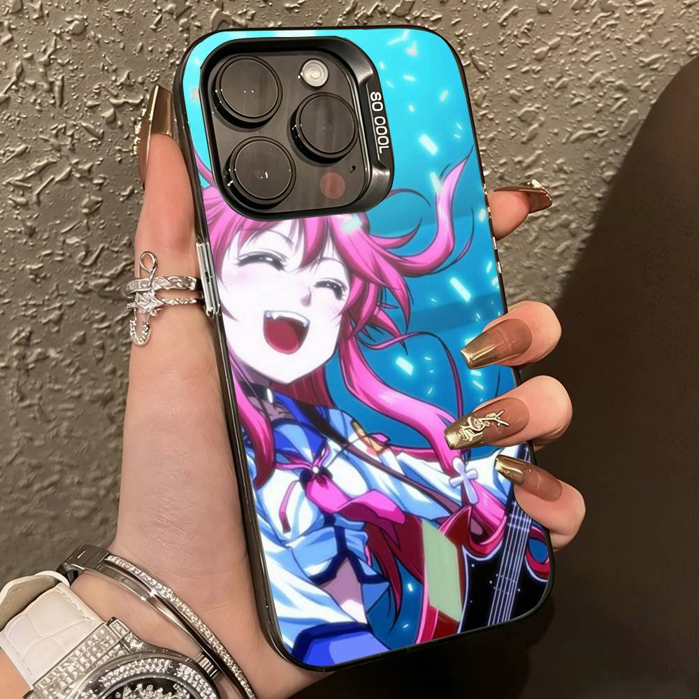 Чехол для телефона Anime Angel Beats Y-Yui для iPhone 17,16,15,14,13,12,11 Plus,Pro Max,XS, Цветной Серебристый Черный Чехол iPhone12