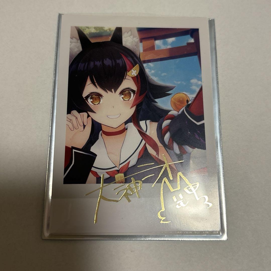 

[USED] Mio Ogami Birthday 2023 Foil-stamped replica autographed Polaroid-style bromide card