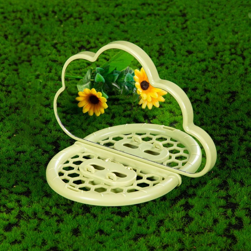 

Зеркало для птиц в форме облака с жердочкой, прочные кормушки для попугаев, игрушка-зеркало для птиц для клетки зелёный