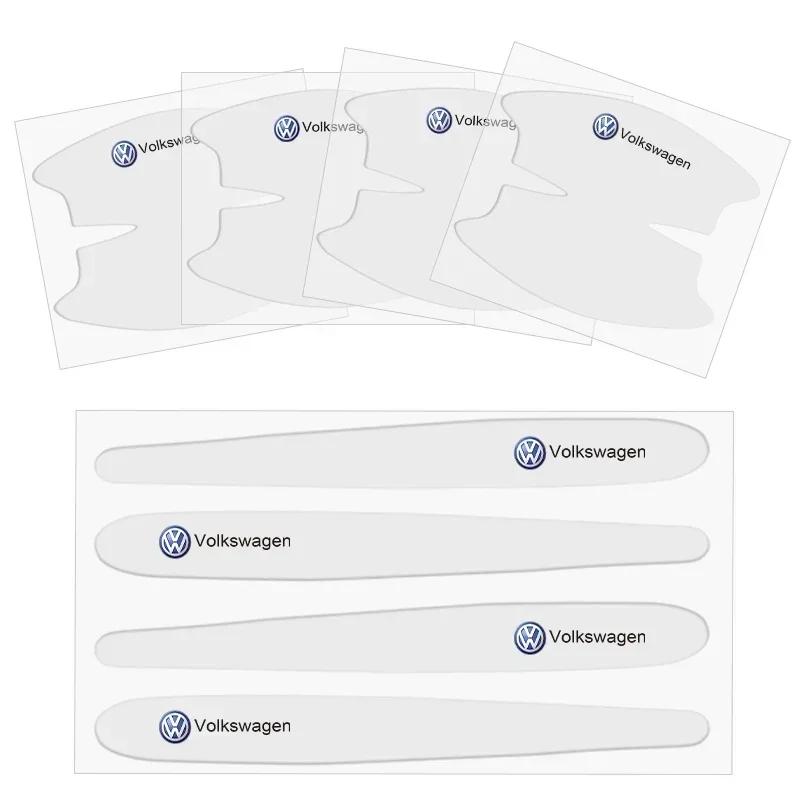 

B5 Cars 2025 Hot For Volkswagen 8pcs Car Door Handle Stickers Transparent Protector Film For Volkswagen GTI Passat Polo Magotan