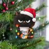 Funny Frog Santa Claus Christmas Tree Decoration, Double-Sided Printed Flat Animal Theme Holiday Party Ornament