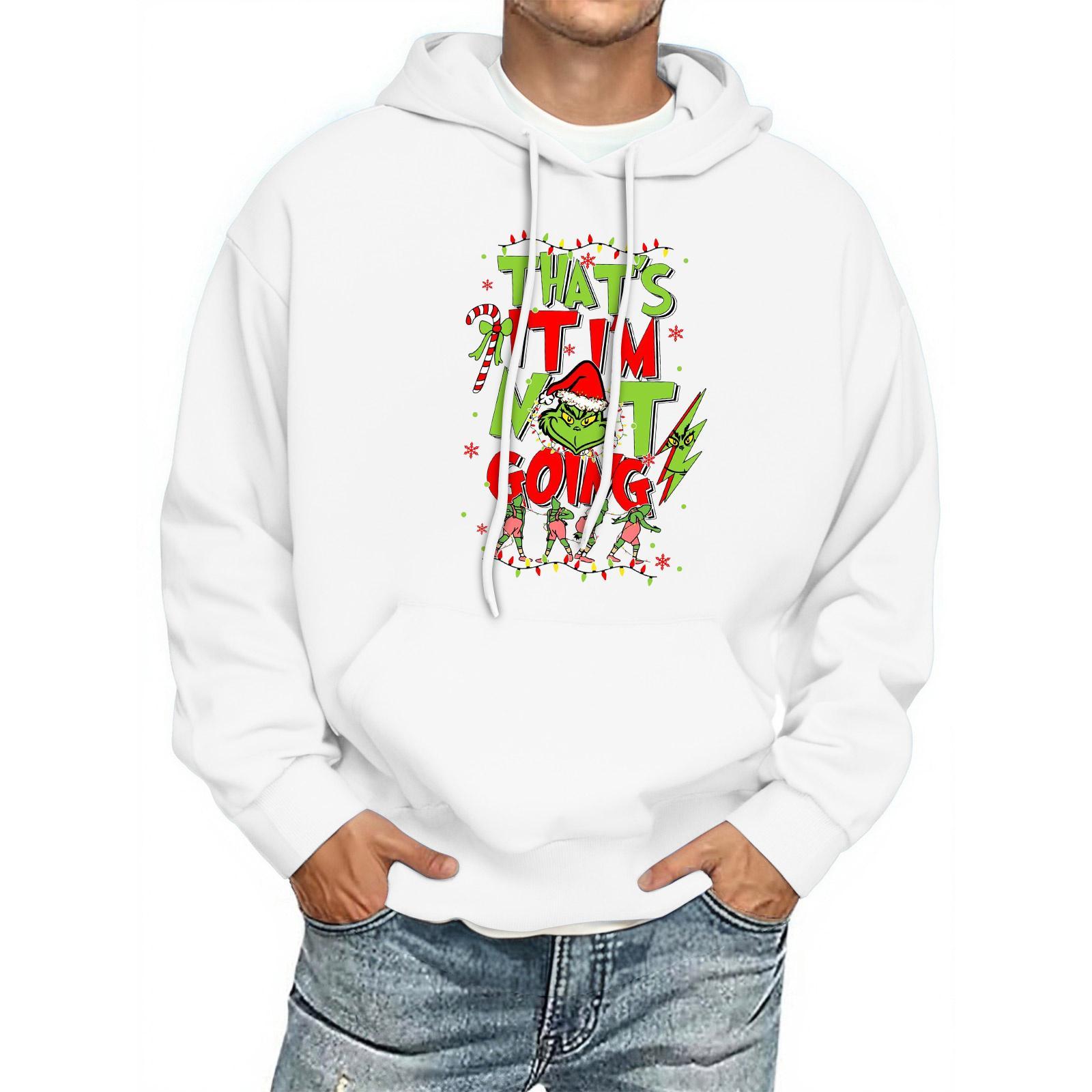 

Мужская толстовка с капюшоном с принтом, с длинным рукавом, повседневный пуловер, худи, толстовка с капюшоном XL белый