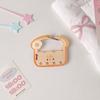 Cute Acrylic Cartoon Keychain Holder Burger Milk Cake Sandwich French Fries Shaped Decor For Bag Pendant Hook Key Hanging Gift