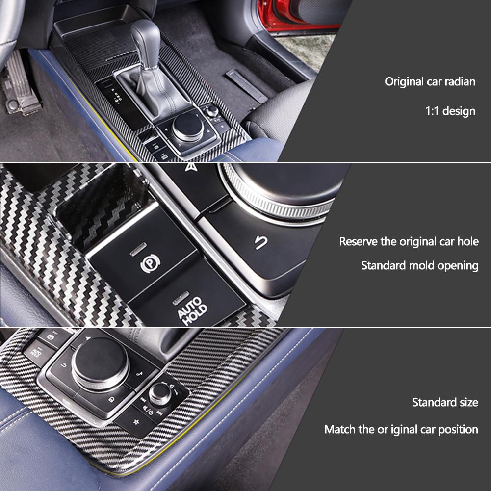 Car Central Gear Panel Control Panel Decal Car Gearbox Interior Modification ABS Cover Trim for Mazda CX30 CX-30 2019 2020 2024