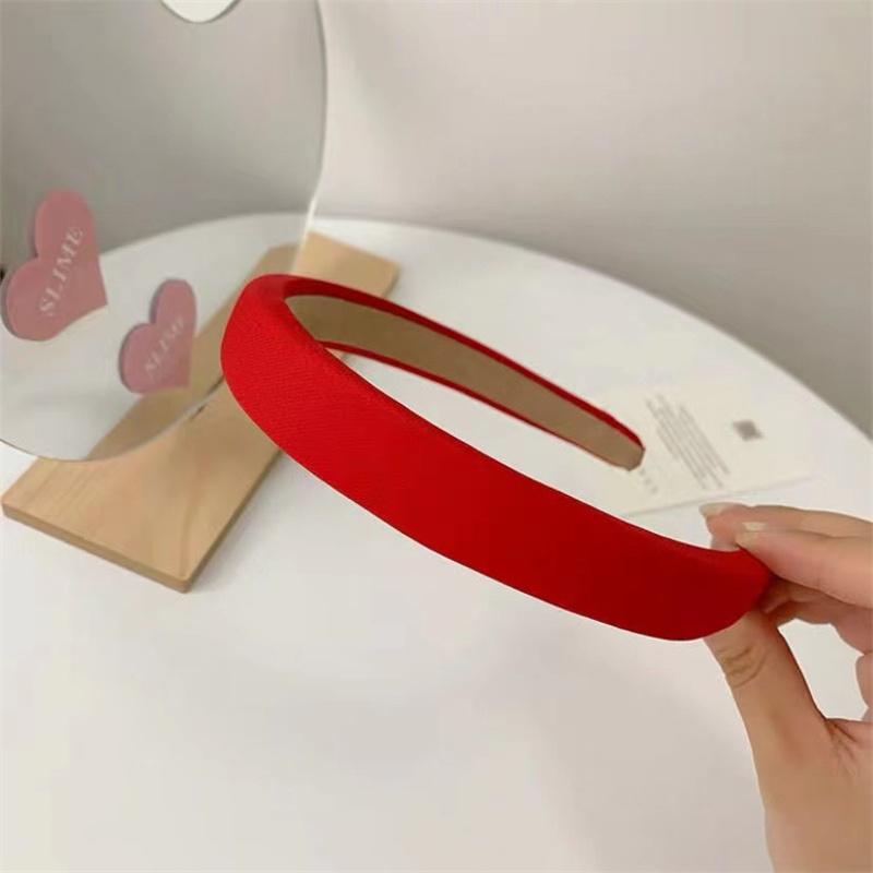 2CM Spring Summer Women Girls Headbands Sweet Candy Color Sponge Padded Hairbands for Ladies Daily Hair Hoop Accessories