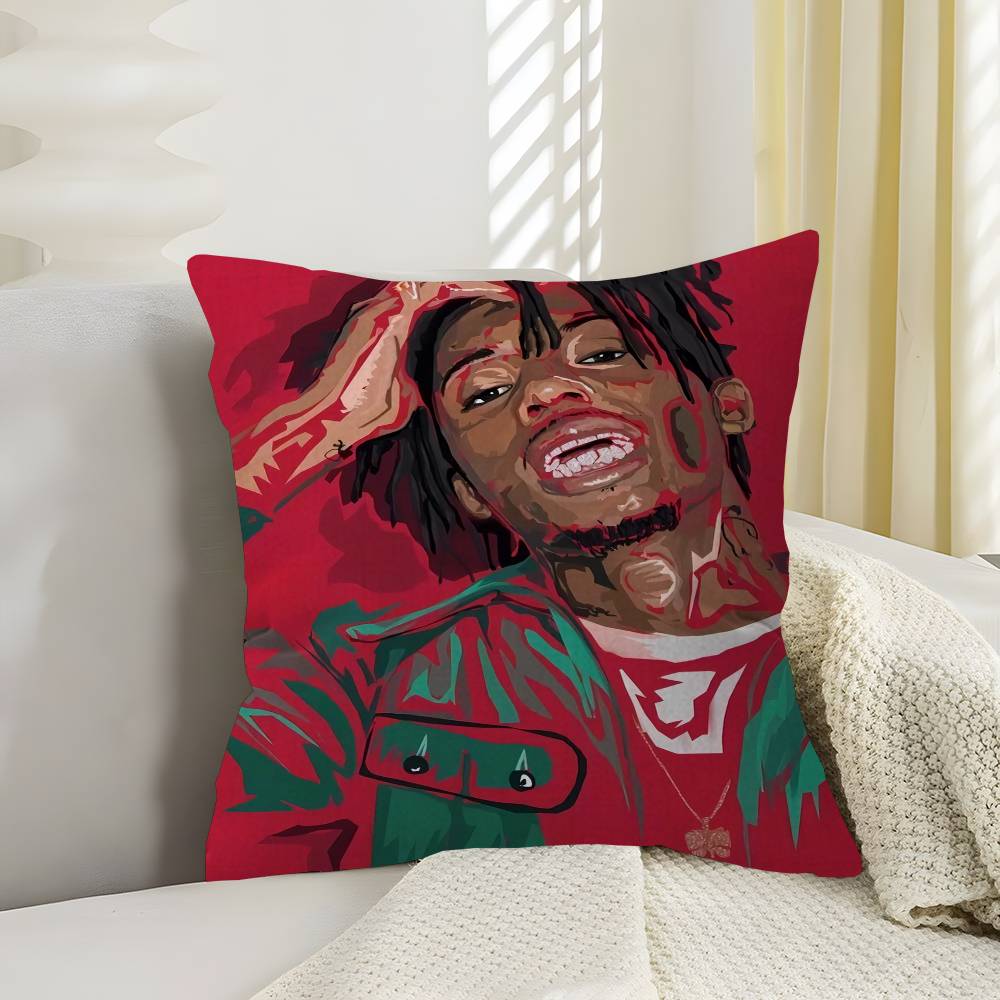 P-Playboi C-Carti Декоративная Подушка для Комнаты Эстетика Наволочка Домашний Декор Спальня Диван-Кровать Диванная Подушка 45x45 12x12Inch