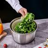 Centrifuga per Insalata Multifunzionale da 5L Acciaio Inossidabile Mixer per Insalata Disidratatore Con Coperchio a Cestello Filtrante Per Lattuga Verdure