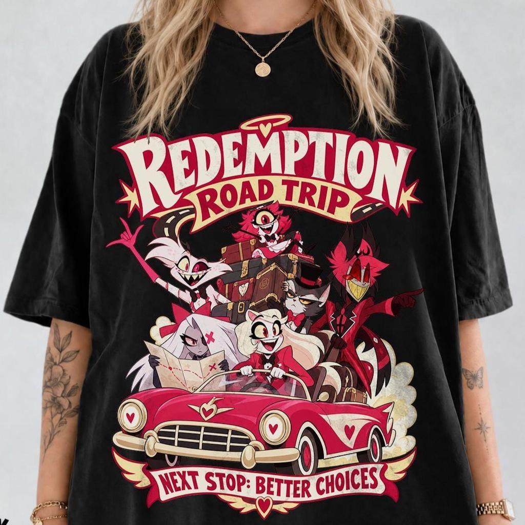 Comfort Colors Redemption Road Trip Shirt, Hazbin Hotel Tshirt, Hellaverse Merch, Charlie Morningstar Shirt