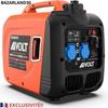 BAZARLAND30. 3200W Petrol Generator Silent Inverter Generator with 2 AC 230V Outlets, 12V DC and 2 USB Type-A Ports