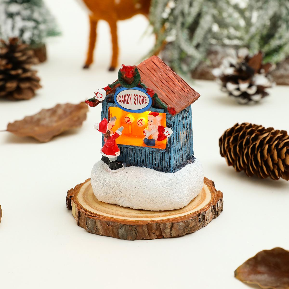

Christmas Resin Ornament: Santa Claus Shop Mini House for Kids
