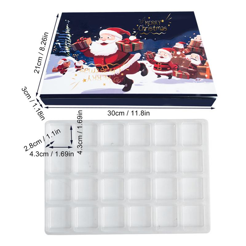 New Year Surprise Gift Advent Calendar Empty Box To Fillable 24 Days Countdown Christmas Festival Calendar For Xmas Celebration
