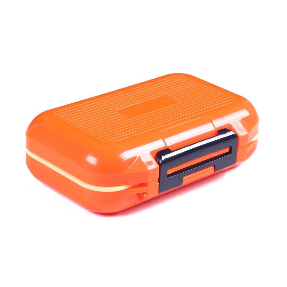 Plastic Fishing Lure Box Multi Compartment Detachable Fishing Tackle Box with Dividers Waterproof Bait Lure Storage Box оранжевый