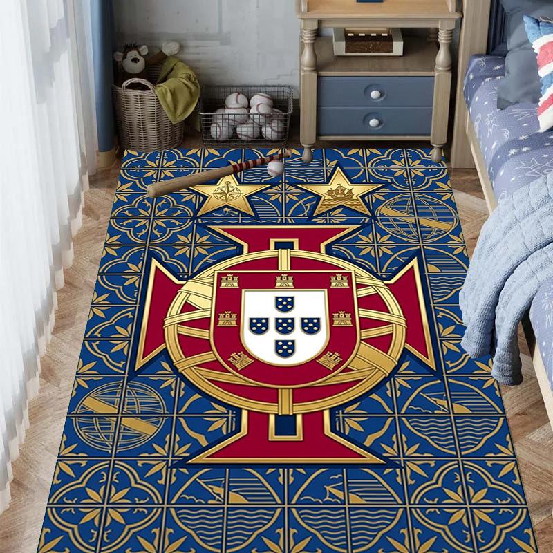 Portuguese Heritage Emblem carpet printing Living room and bedroom mats Doormat Dormitory decoration Christmas gifts