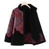 Elderly Women's Plush Lined Winter Jacket