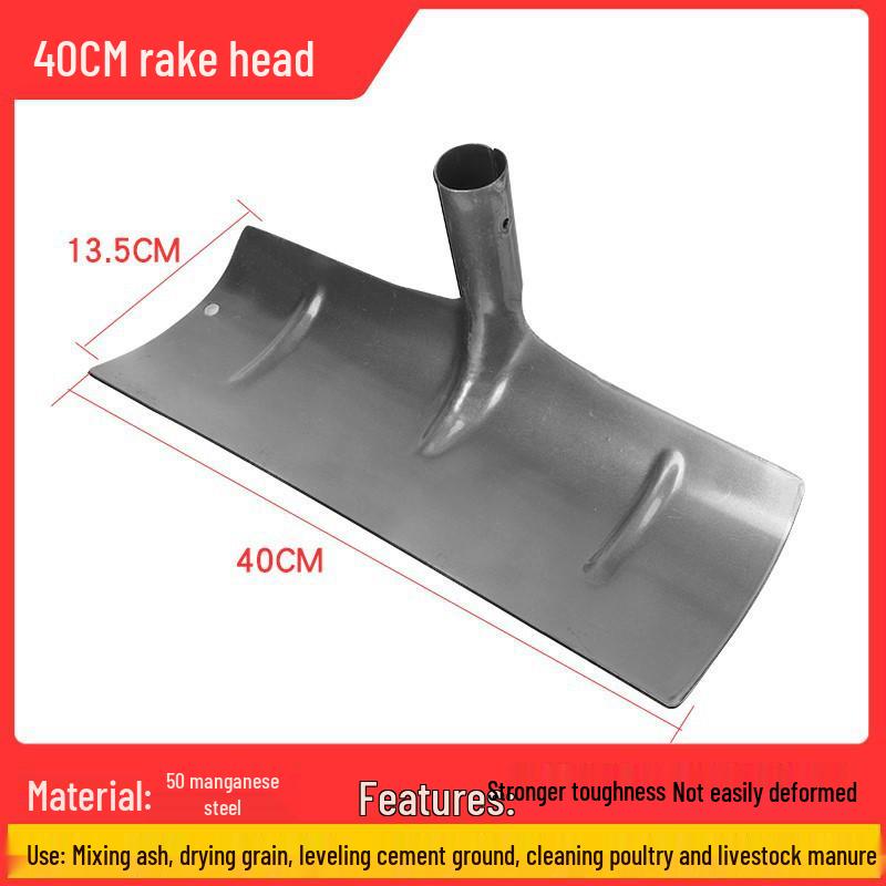 Large Manganese Steel Scraper Rake for Concrete, Cement, Sand, Gravel, and Grain