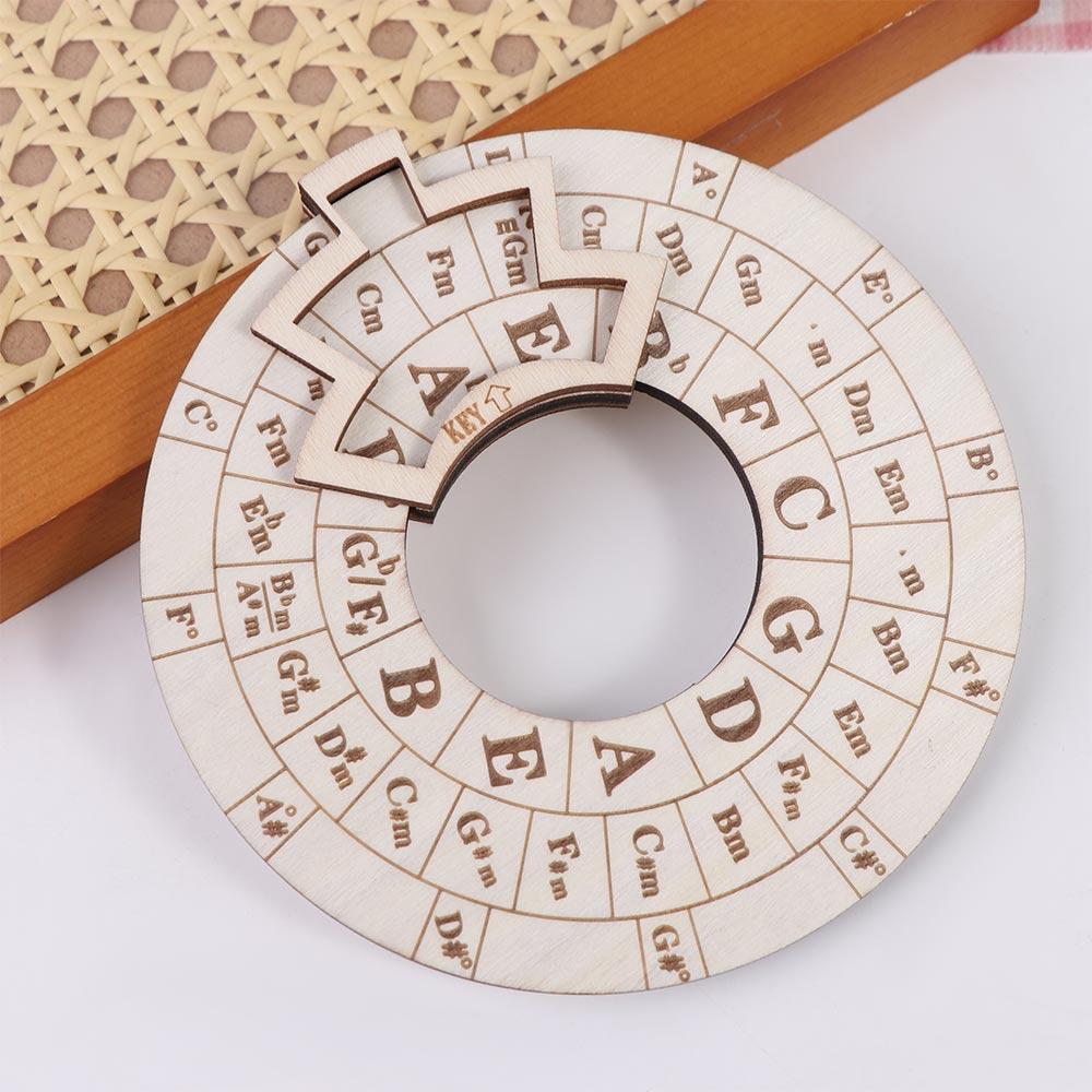 Wooden Guitar Chord Wheel Music Education Tools Round Music Melody Tools Wooden Melody Tool  Guitar