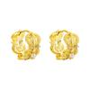 European Vintage Hollow Lace Pearl Hoop Earrings Gold Plated Zircon Ear Buckles for Women