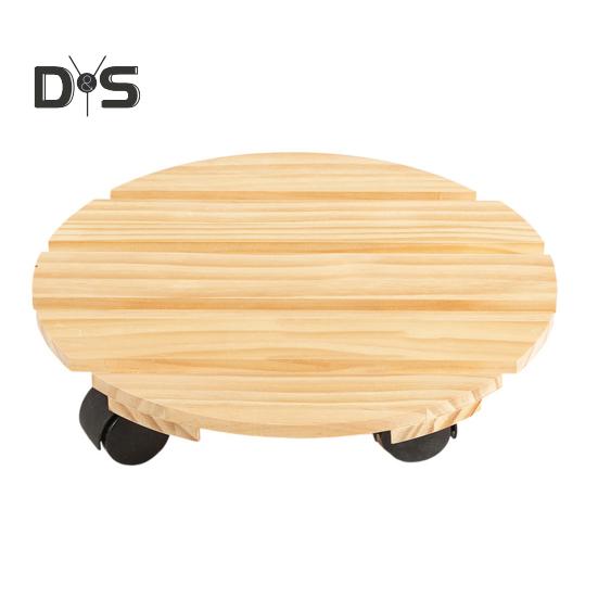 

1/2 шт. Мобильный поддон для цветочного горшка с универсальным дизайном на колесах, прочная деревянная конструкция, круглый поддон для растений 1pc C