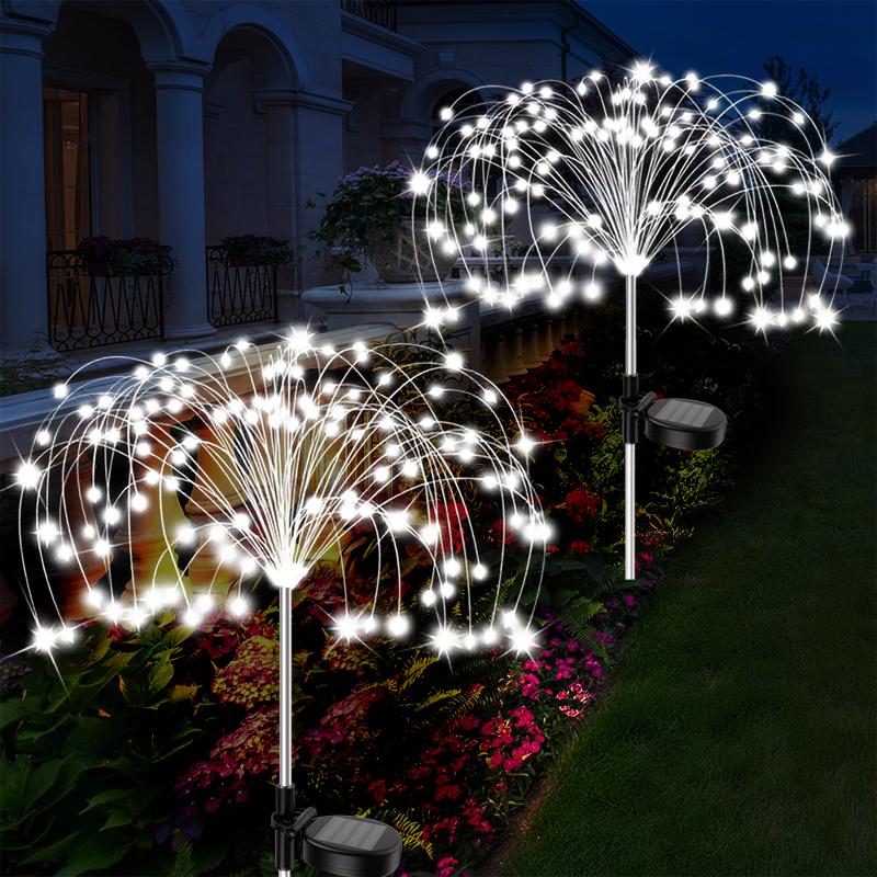420LED Firework Lights Garden Decor Solar Power Outdoor Waterproof Pathway Flowers Lights for Patio Walkway Yard