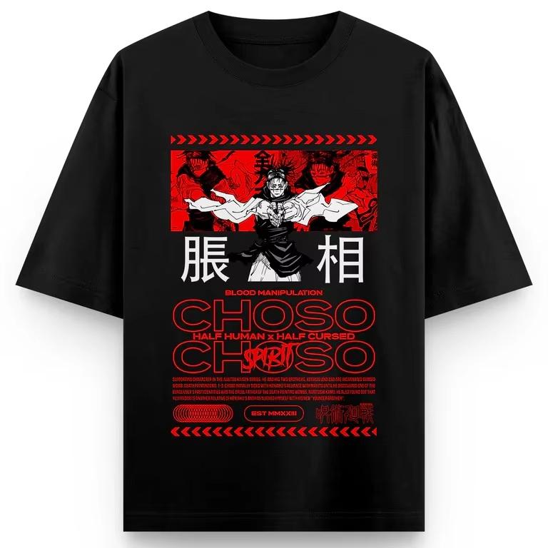 2026 New Spellbound Battle Anime Printed Cotton Tshirt for both men and women  Harajuku Style S