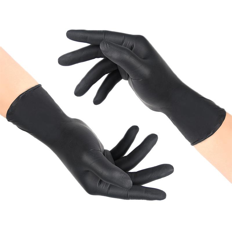 20/50/100PCS Black Nitrile Disposable Gloves Latex Free for Home Cleaning Glove Textured Mechanic Tattoo Hair Dye Beauty Work