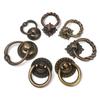 Tirador de Gabinete con Patrón de Anillo Duradero Tiradores Retro para Armario Pomos de Muebles Manijas de Bronce Agujero Único