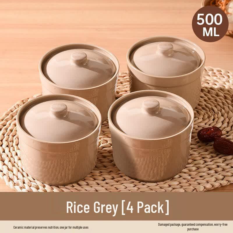 Qiwei Single Serving Ceramic Steaming & Stewing Bowl with Lid